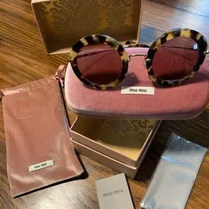 Miu Miu | Accessories | Nwt Miu Miu Round Sunglasses Comes 